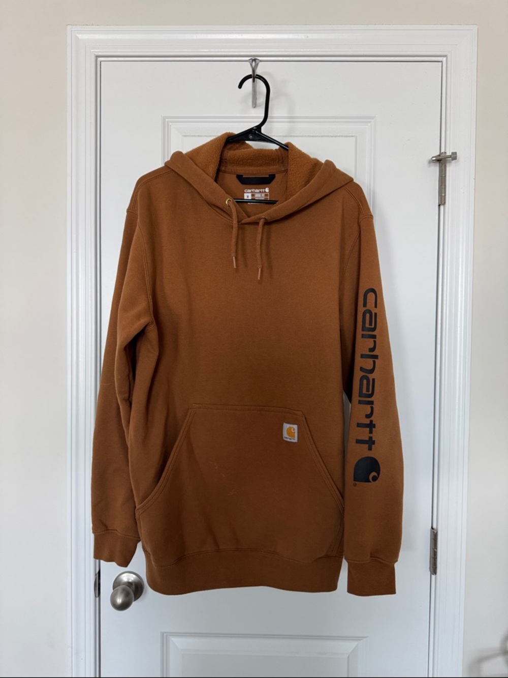 Carhartt Chestnut Brown Logo Sleeve Hooded Sweatshirt